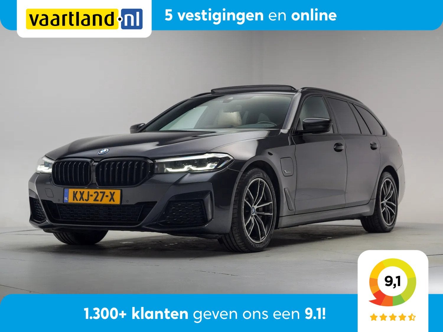 BMW 5 Serie 530e M Sport Shadow [ Panorama Apple/Android Cam, Automaat, 77 km/l, Gebruikt, 4 cilinders