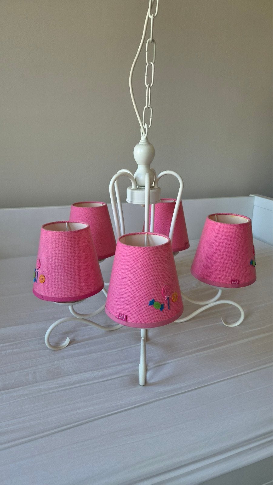 Lief! Lifestyle Kroonluchter Roze, E14 (klein), Ophalen of Verzenden, Kinderkamer, Speels, Romantisch, Textiel