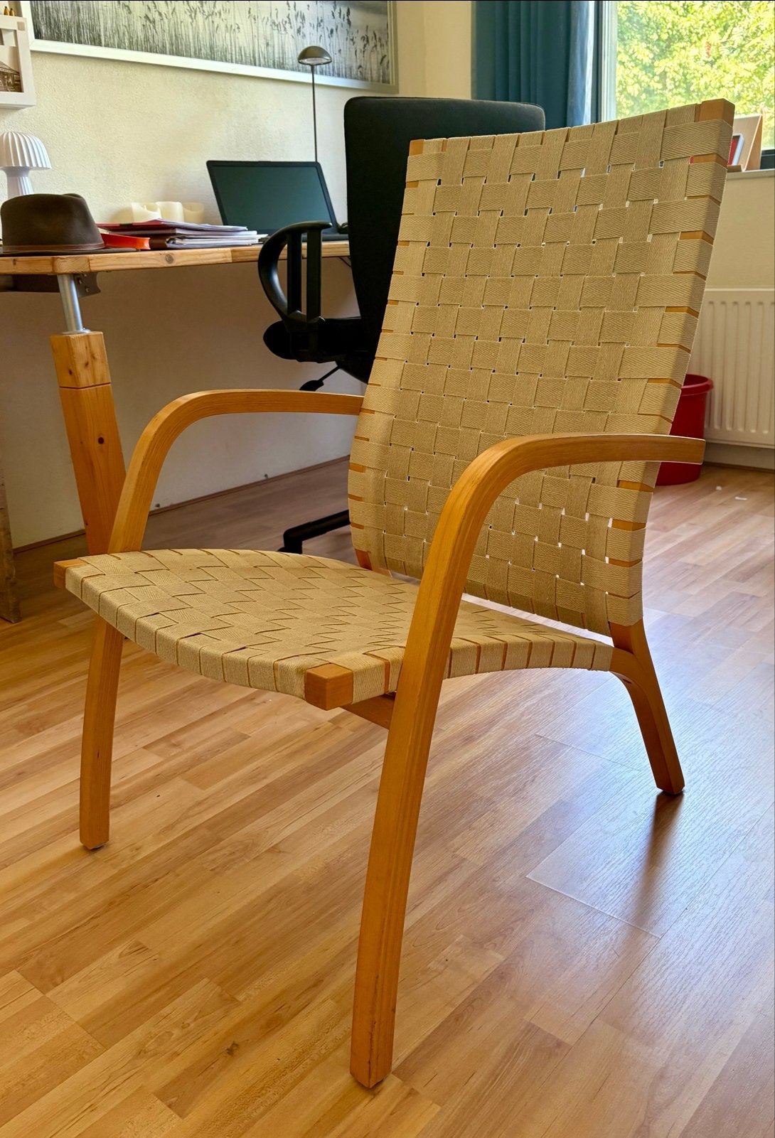Originele Vintage Swedese “ Swing” fauteuil. Topstaat !, Ophalen, Gebruikt, Eén, Rood