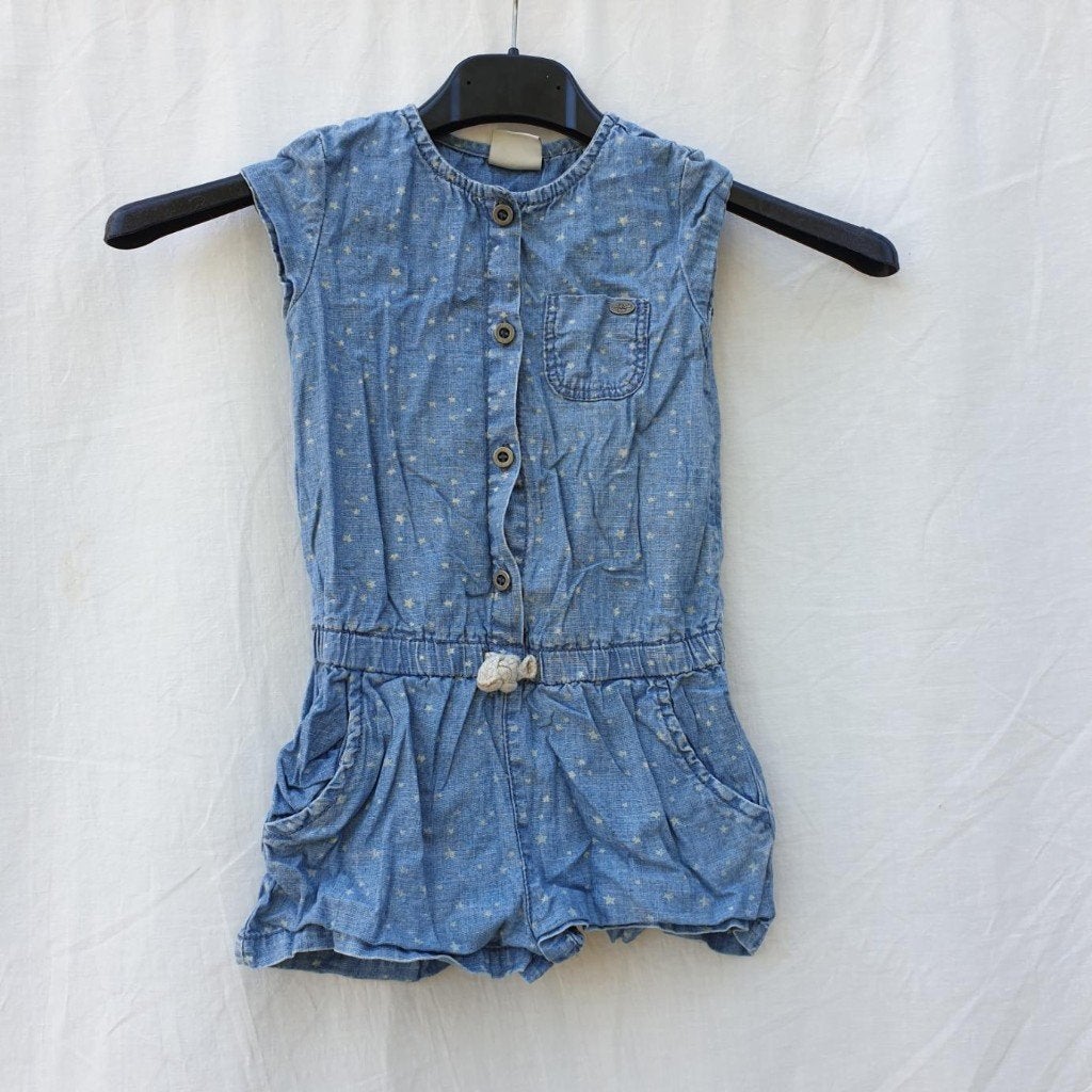 Stoere spijkerjumpsuit met korte broek mt 98 merk Zara, Meisje, ., Ophalen of Verzenden, Zo goed als nieuw