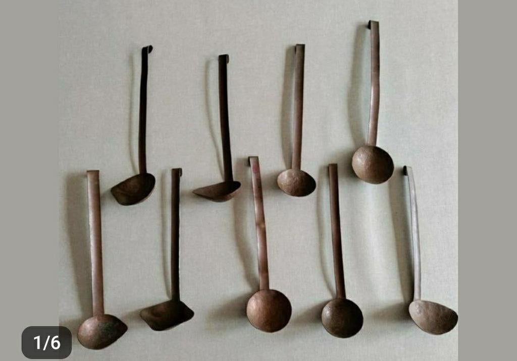 Bestek,lepels,Koper,keuken,sier,decoratie,keukengarnituur, Ophalen of Verzenden