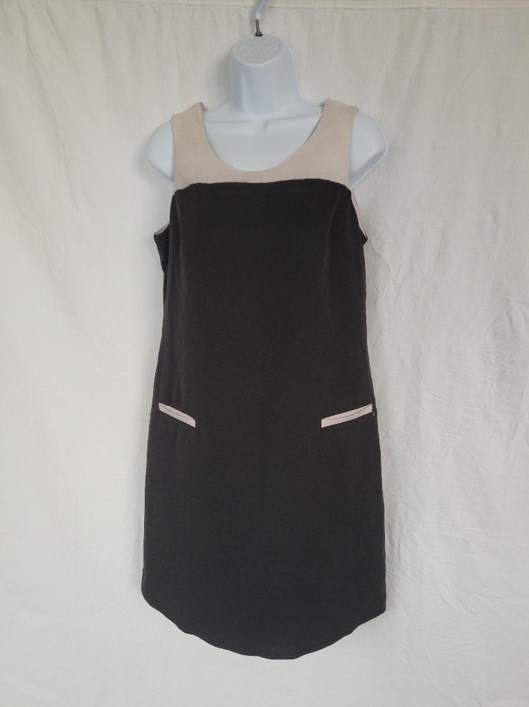 Aparte zwart-grijze jurk mt 38 met Hippocampe Paris, Maat 38/40 (M), ., Zwart, Ophalen of Verzenden