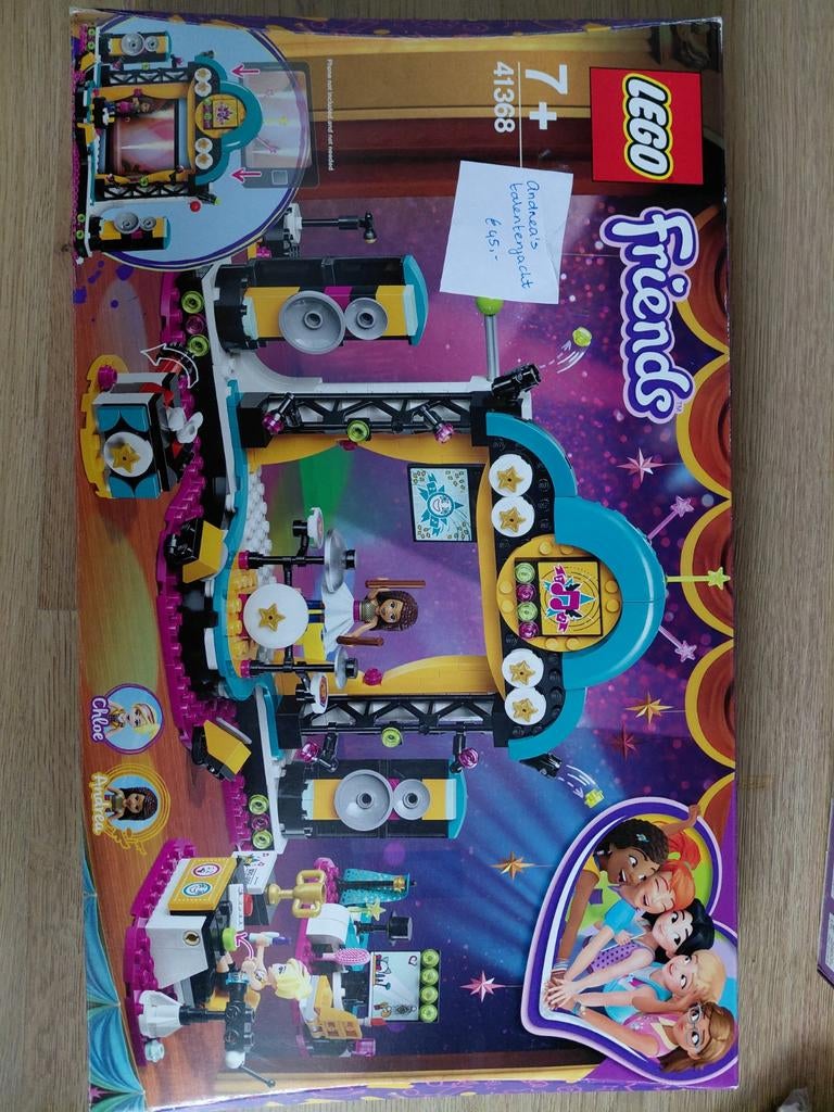 Lego Friends Andrea's Talentenjacht 41368 met boekjes, Ophalen of Verzenden, Zo goed als nieuw, Complete set, Lego
