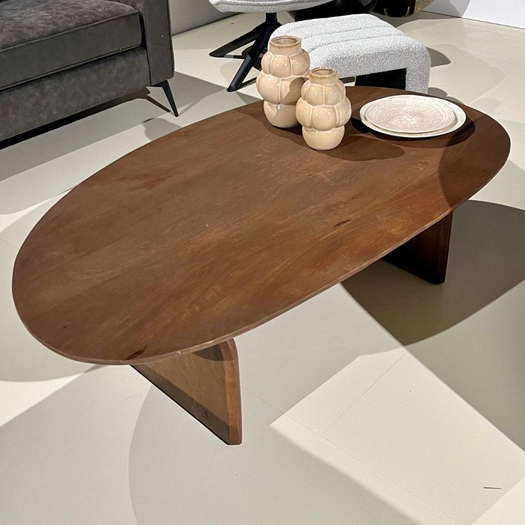 -50% Showroommodel, Salontafel Bella | Tabacco 130cm, Huis en Inrichting, Tafels | Salontafels, Niet ingevuld, 100 tot 150 cm