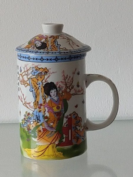 japanse theemok porselein, chinese vrouwen, volgnr 8, Overige typen, Ophalen of Verzenden, Zo goed als nieuw, Overige stijlen
