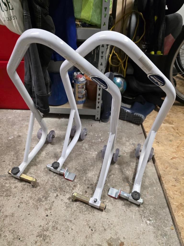 Set van 2 motorfiets paddock stands, Motoren, Accessoires | Overige, Gebruikt, Ophalen of Verzenden