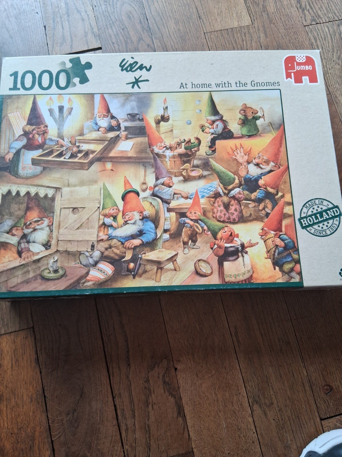 Jumbo puzzel Rien Poortvliet, Hobby en Vrije tijd, Ophalen, 500 t/m 1500 stukjes, Zo goed als nieuw