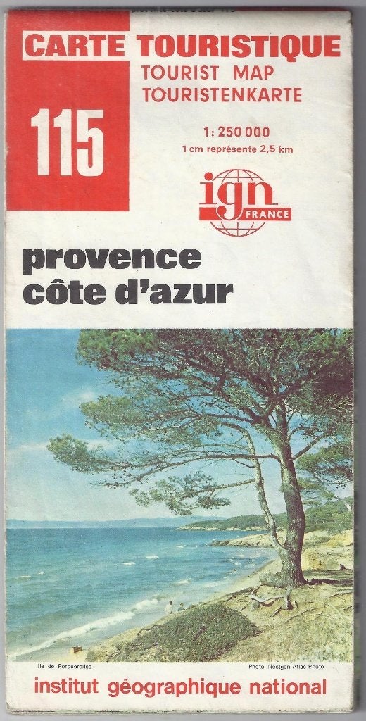 Pl1756 plattegrond provence cote d'azur 1979, Gelezen, Ophalen of Verzenden, Landkaart, 2000 tot heden