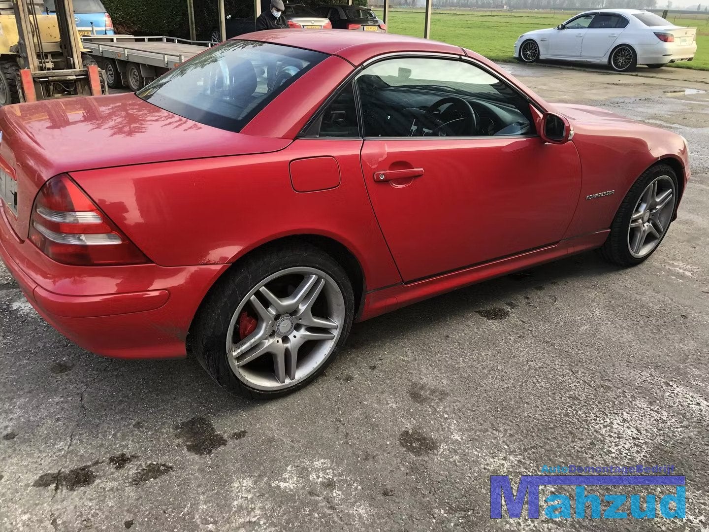 MERCEDES SLK R170 rood rechter deur portier spiegel hendel, Auto-onderdelen, Gebruikt, Mercedes-Benz AG, Deur, Mercedes-Benz