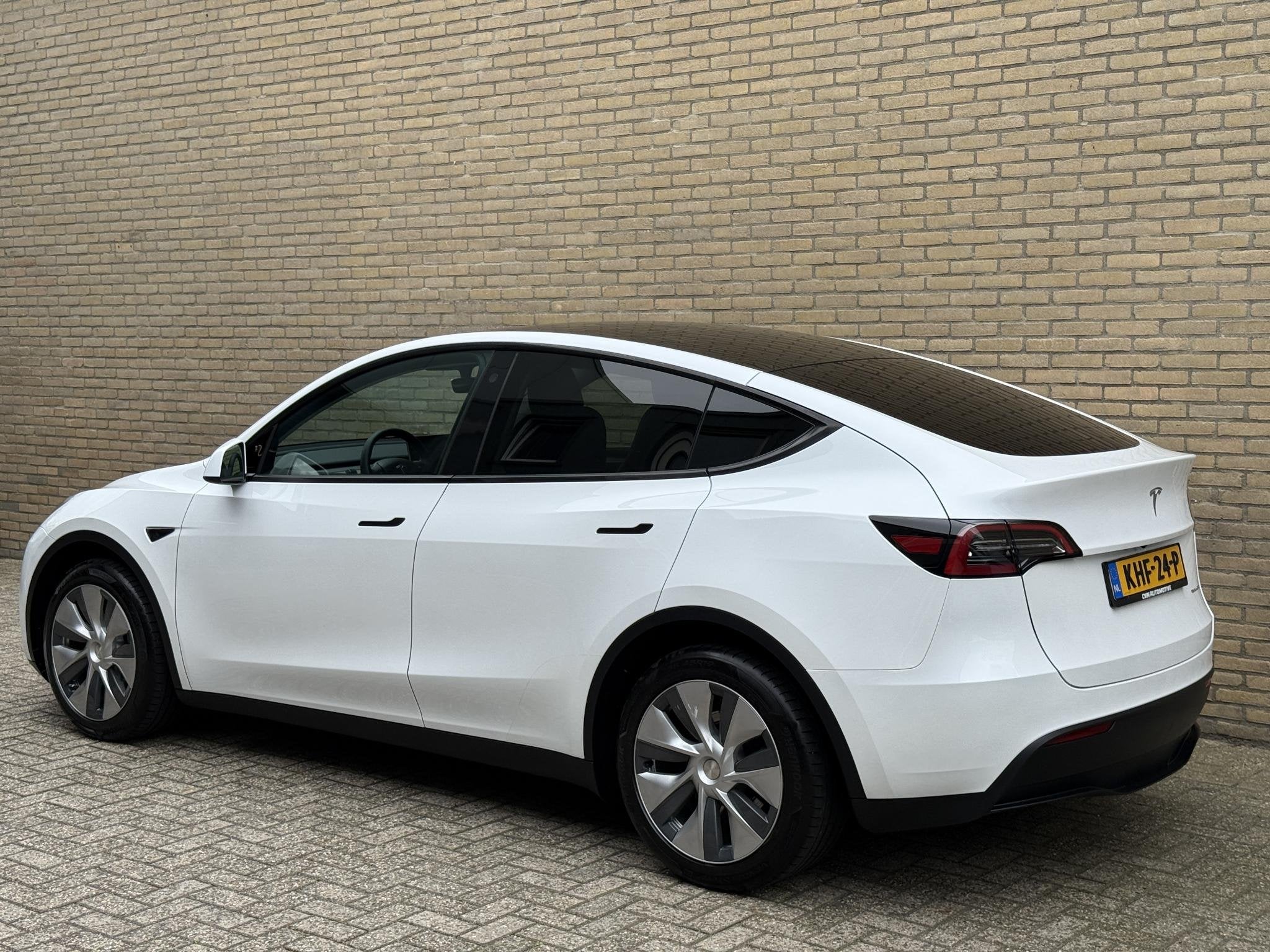 Tesla Model Y Long Range AWD 75kWh | 92% SOH | Panorama | Le, Auto's, Automaat, Navigatiesysteem, Gebruikt, Wit