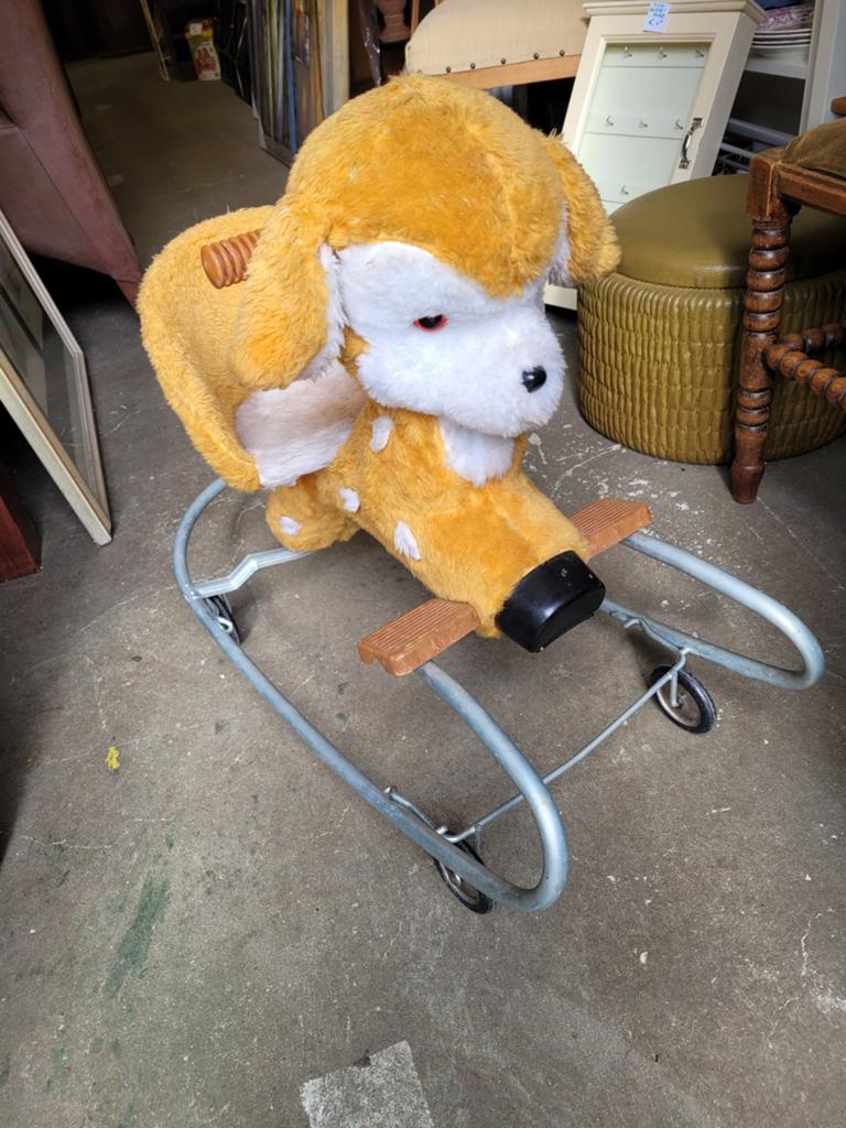Vintage Schommeldier Hondje - Retro Speelgoed, Ophalen