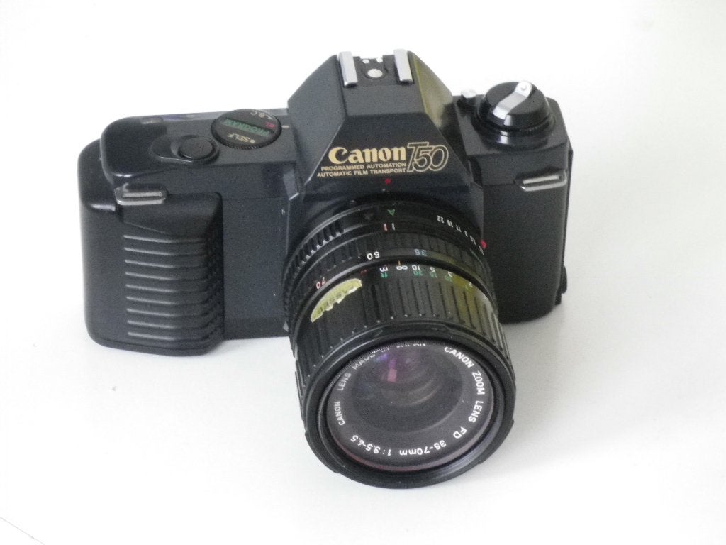 canon T50 met 28-70mm lens, Ophalen of Verzenden, Gebruikt, Spiegelreflex, Canon