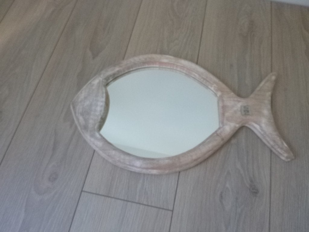 Riviera maison vis spiegel afm.30x51 cm,  in nette staat, Minder dan 50 cm, Ophalen of Verzenden, Zo goed als nieuw, Minder dan 100 cm