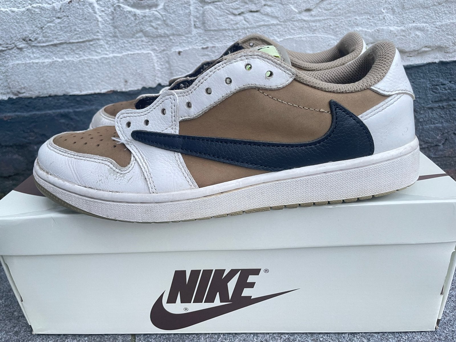 Nike Air Jordan 1 Low OG SP Travis Scott Golf Maat 42, Bruin, Verzenden, Sneakers of Gympen, Gedragen
