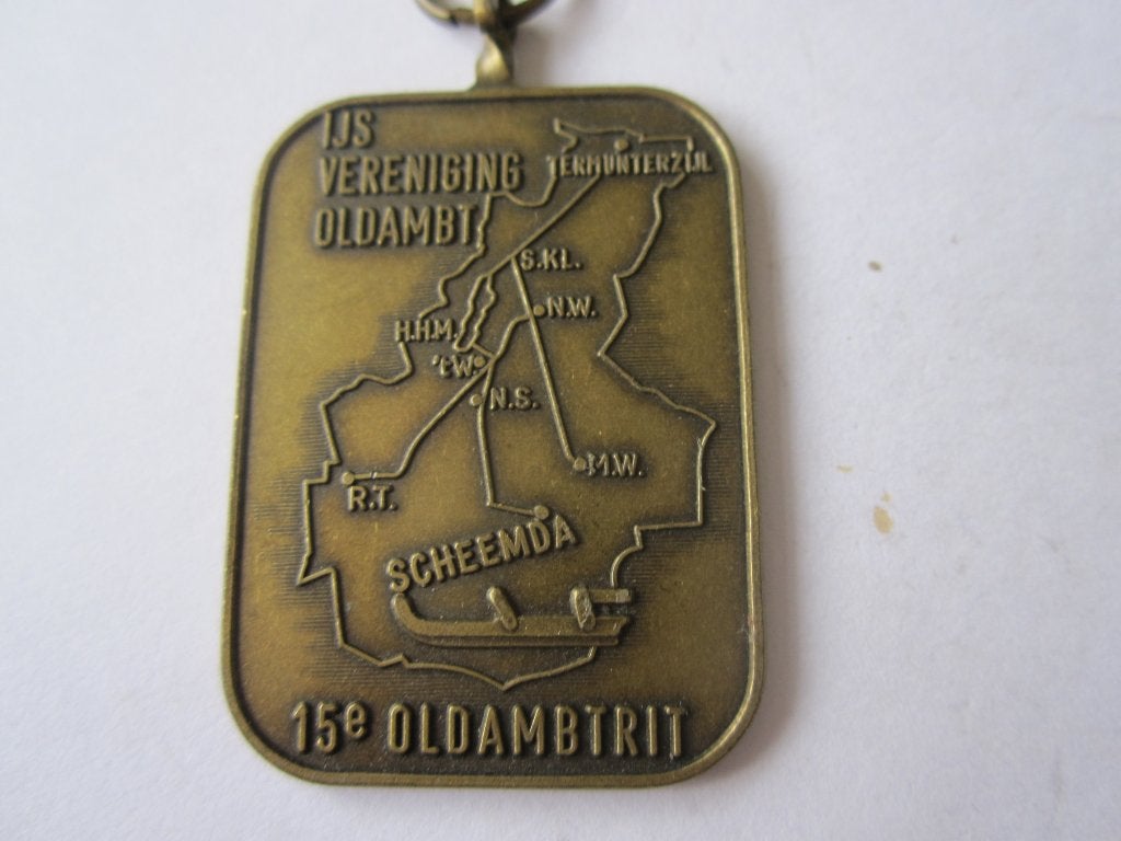 medaille schaatsen Gr., Ophalen of Verzenden, Overige materialen