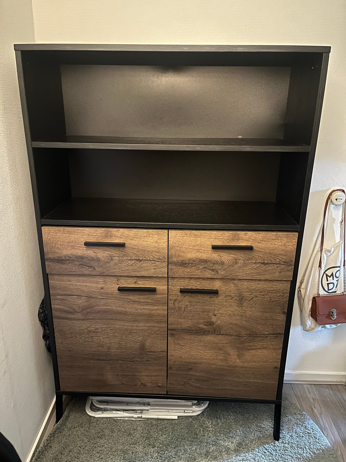 Moderne kast met deuren en planken - 160x99x38cm, Ophalen, Zo goed als nieuw