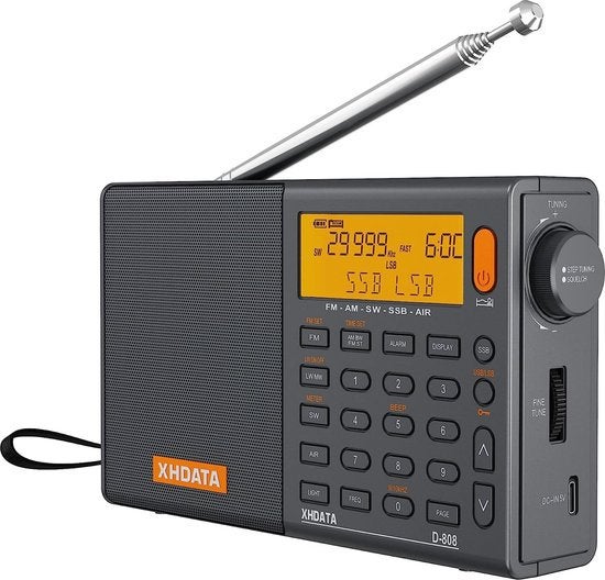 Nieuw: XHDATA D-808 FM / SW / MW / LW / SSB / AIR, Ophalen, Nieuw, Wereldontvanger