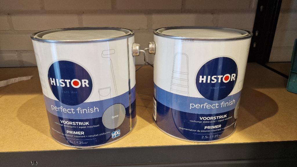 Histor Perfect Finish Voorstrijk grijs muur, Ophalen, Nieuw, Verf, Grijs