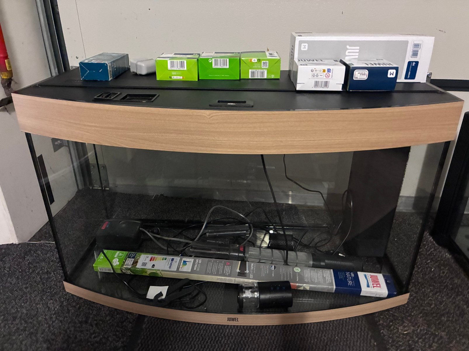Prima Juwel Vision 180 met veel accessoires, Ophalen, Gebruikt, Leeg aquarium, Verwarming