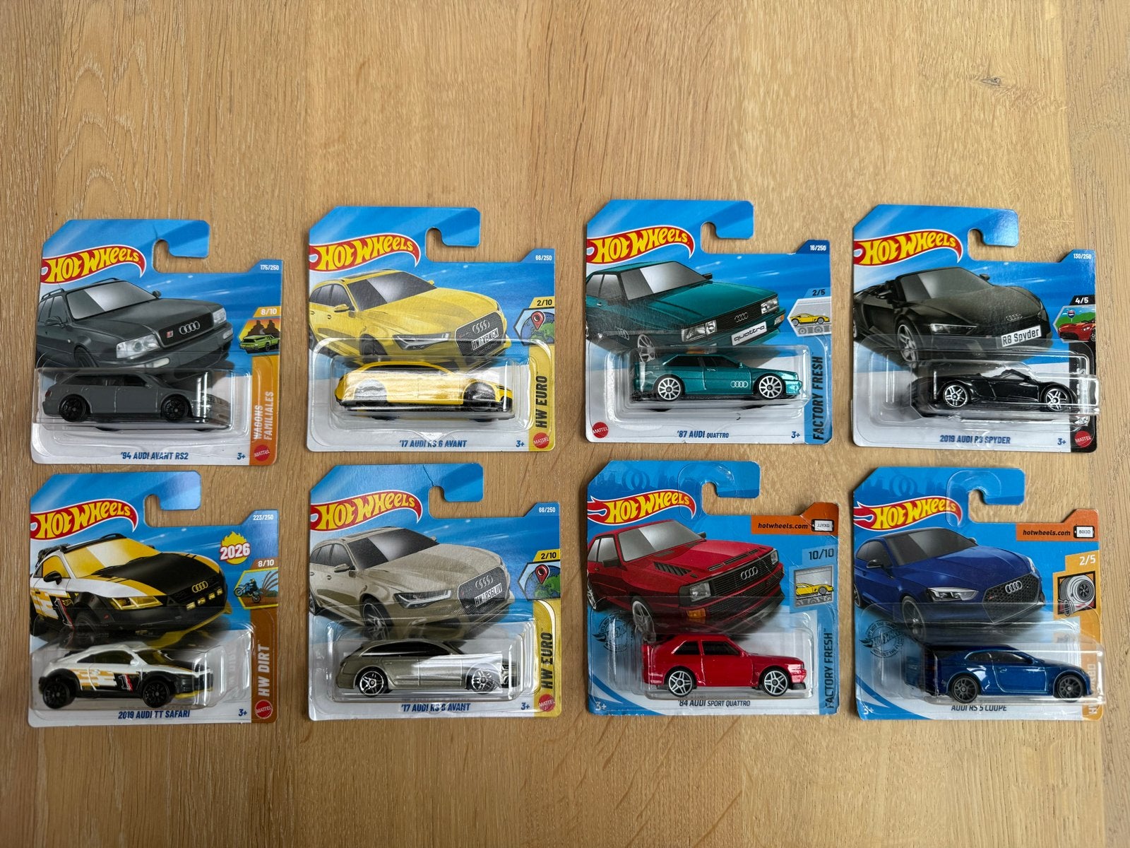Hot Wheels Audi Collectie - RS6 - RS5 - Quattro - R8, Ophalen of Verzenden, Nieuw
