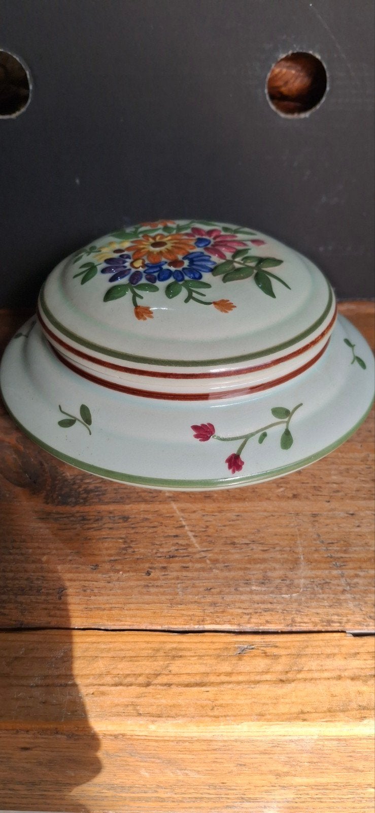 Vintage Kabo botervloot met bloemmotief, Ophalen of Verzenden