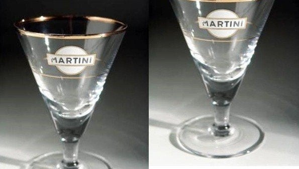 Martini glazen Vintage jaren 1960 wit logo) 02, Verzamelen, Ophalen of Verzenden, Zo goed als nieuw, Gebruiksvoorwerp