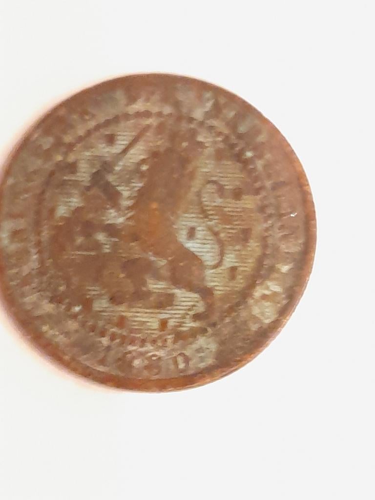 Zeldzame 1 cent munt uit 1880 - Koning Willem III, Ophalen of Verzenden