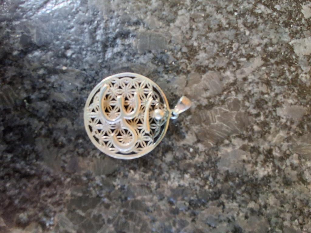 Zilveren Ohm Hanger - Flower of Life Design, Nieuw, Ophalen of Verzenden, Kruis of Symbool, Zilver