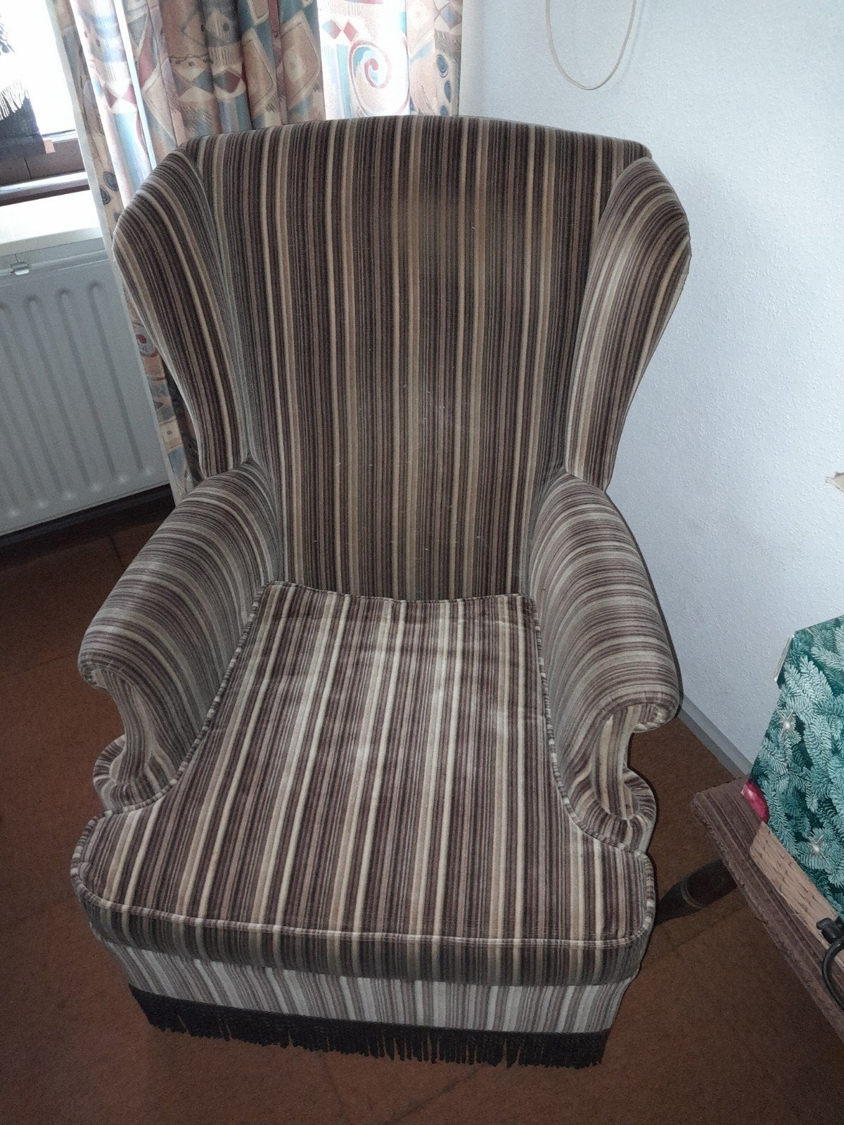 Comfortabele fauteuil van stof - gebruikt, Huis en Inrichting, Ophalen, Gebruikt, 75 tot 100 cm, 75 tot 100 cm