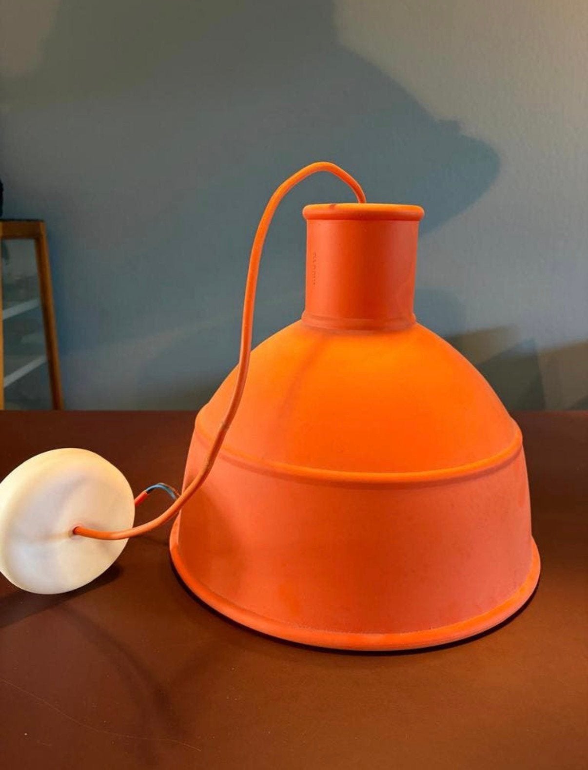 Vintage Unfold oranje siliconen hanglamp Muuto.654, Ophalen of Verzenden, Zo goed als nieuw, Overige materialen, Design