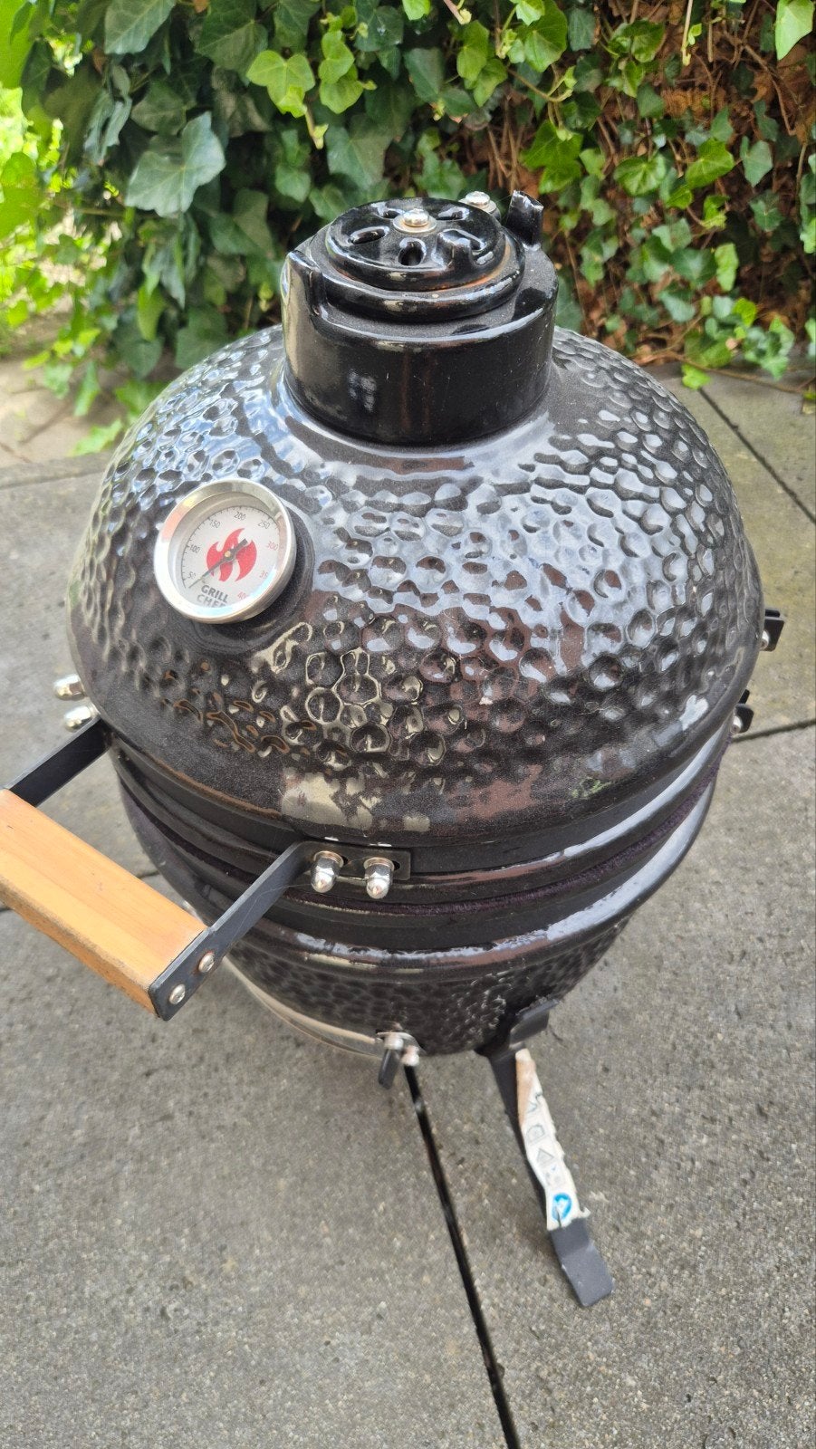 Mini Keramische BBQ met Gietijzeren Hitte Deflector, Ophalen