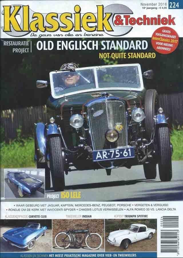 Klassiek & Techniek 224 2016 : Triumph Spitfire - Lotus Elan, Boeken, Auto's | Folders en Tijdschriften, Gelezen, Algemeen, Ophalen of Verzenden