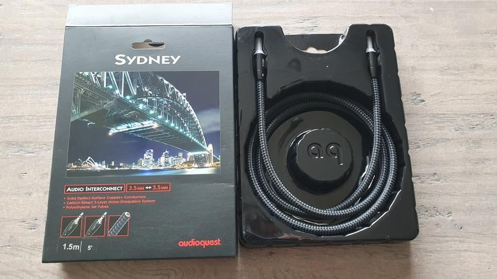 AudioQuest Sydney 3.5mm Jack Kabel 1,5m, Ophalen of Verzenden, Nieuw, Minder dan 2 meter, Interlink-kabel