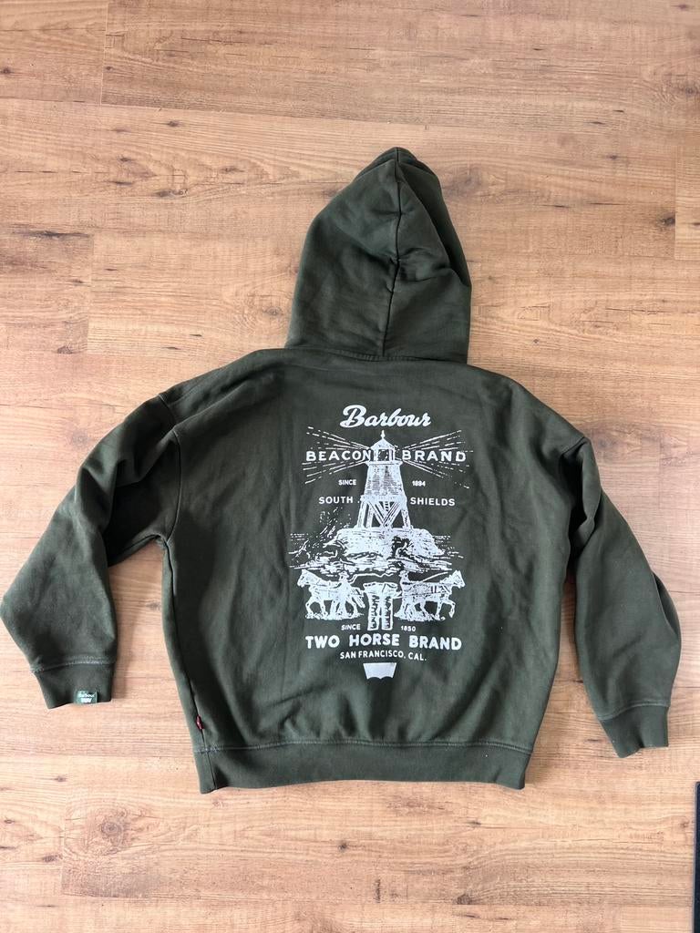 Barbour X Levis Hoodie, Ophalen of Verzenden, Zo goed als nieuw