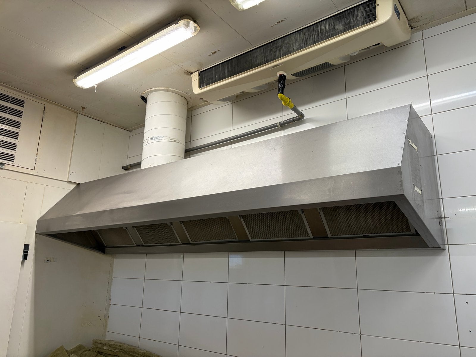 Professionele RVS Afzuigkap - 300x80 cm, Ophalen, Gebruikt, Overige typen, 800 m³ per uur of meer