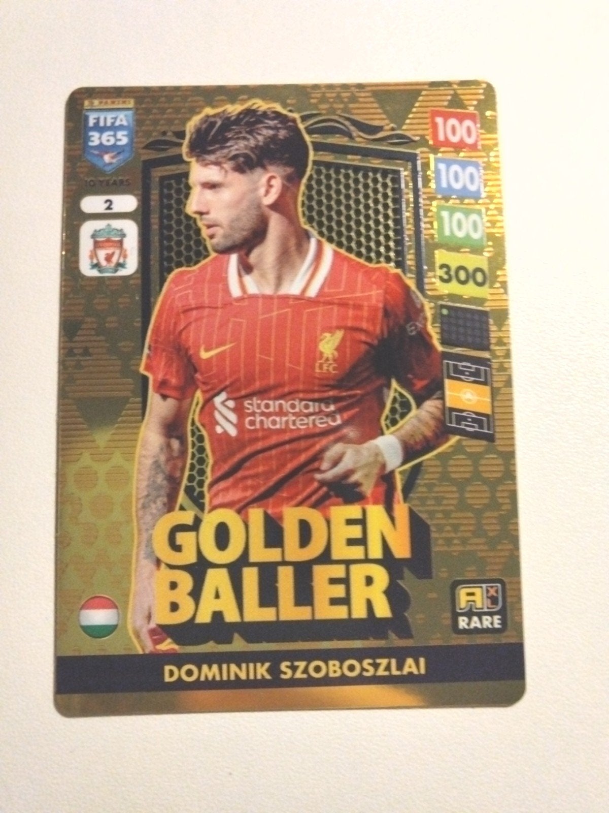 Dominik Szoboszlai Golden Baller FIFA 365 Adrenalyn XL 2025, Ophalen of Verzenden, Zo goed als nieuw, Buitenlandse clubs, Spelerskaart