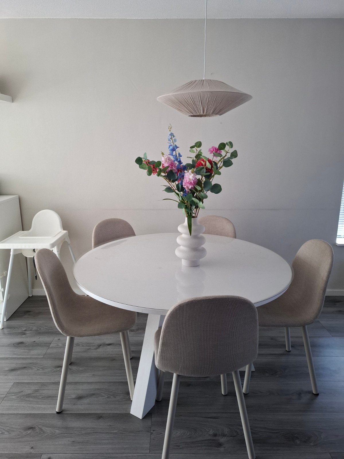 Ronde eettafel, Ophalen of Verzenden, Rond, 100 tot 150 cm, 100 tot 150 cm