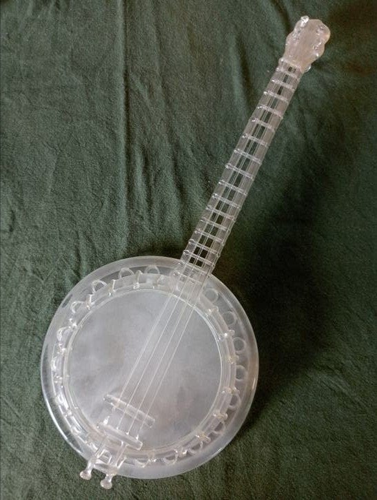 Glazen banjo - kunststuk, Muziek en Instrumenten, Ophalen, Gebruikt, Tenorbanjo, Nb