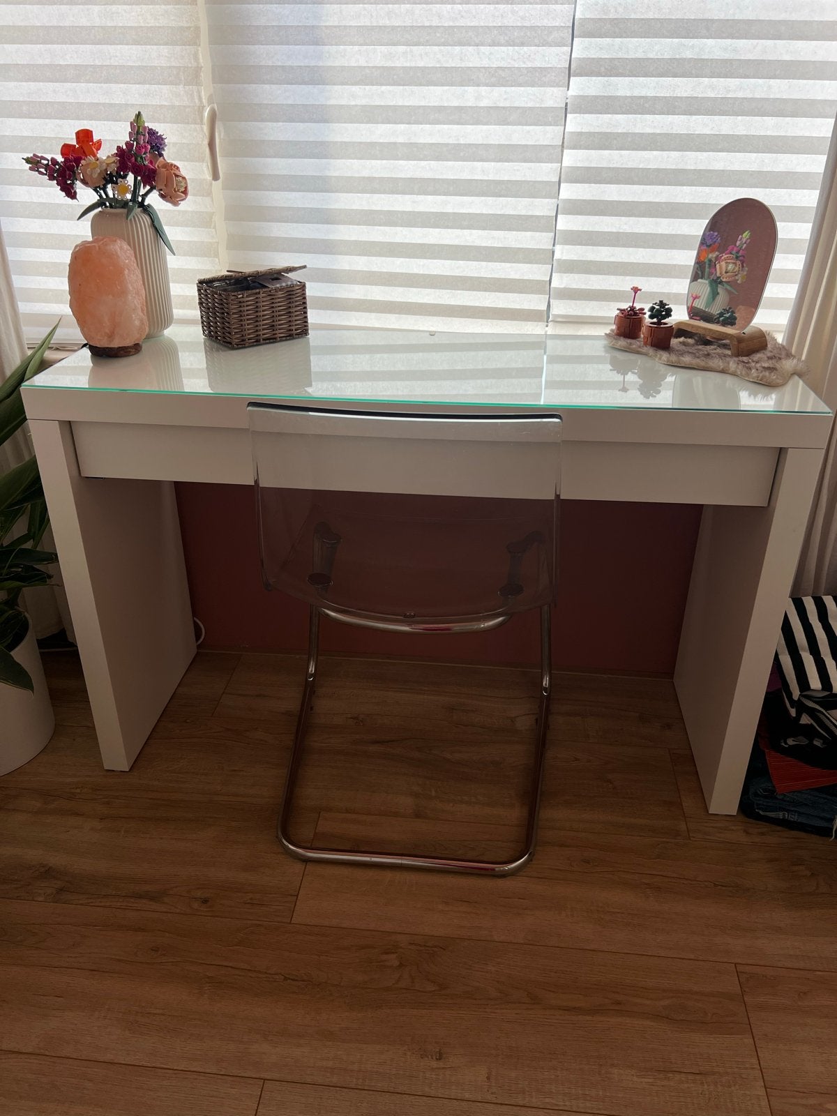 IKEA Tobias stoel - transparant met lichte beschadigingen, Huis en Inrichting, Ophalen, Kunststof, Gebruikt, Overige kleuren