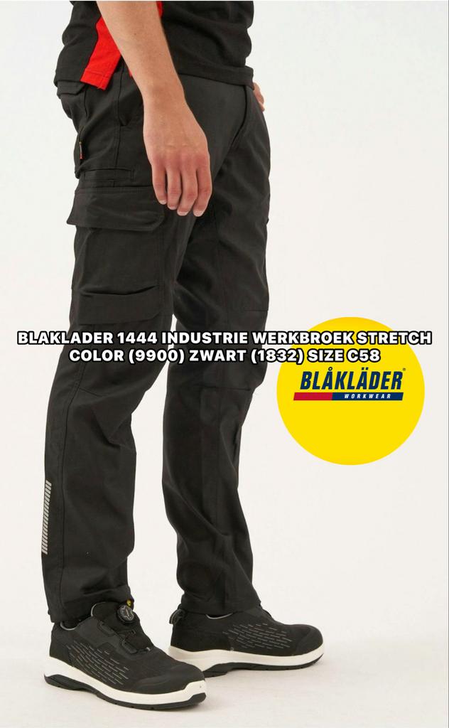 Blaklader 1444 Industrie Werkbroek Stretch C58 Color (9900), Maat 38/40 (M), Zwart, Nieuw, Ophalen of Verzenden