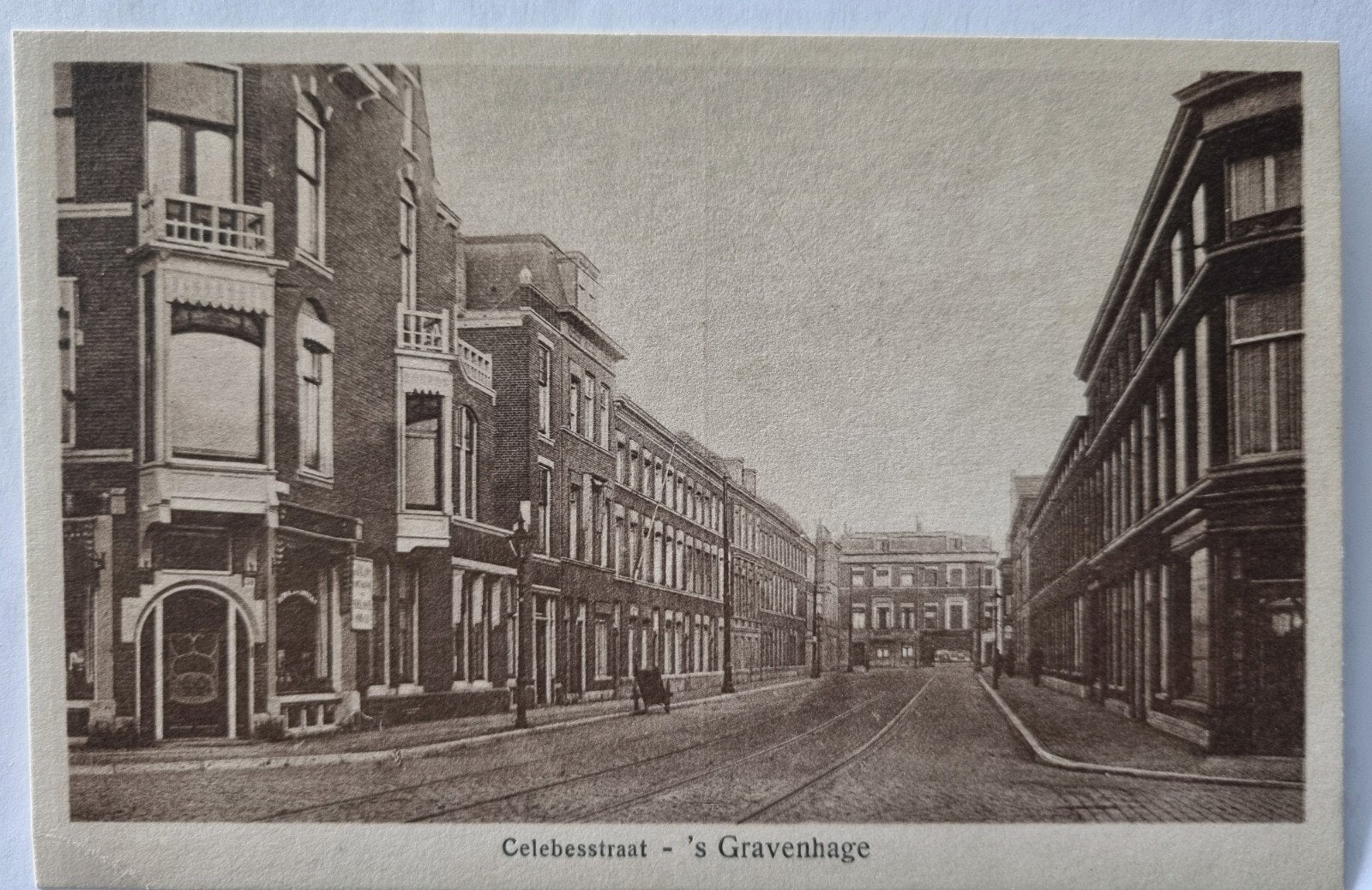 Krt. 1908. Celebesstraat met tramrails, 's-Gravenhage, Ophalen of Verzenden, Voor 1920, Zuid-Holland