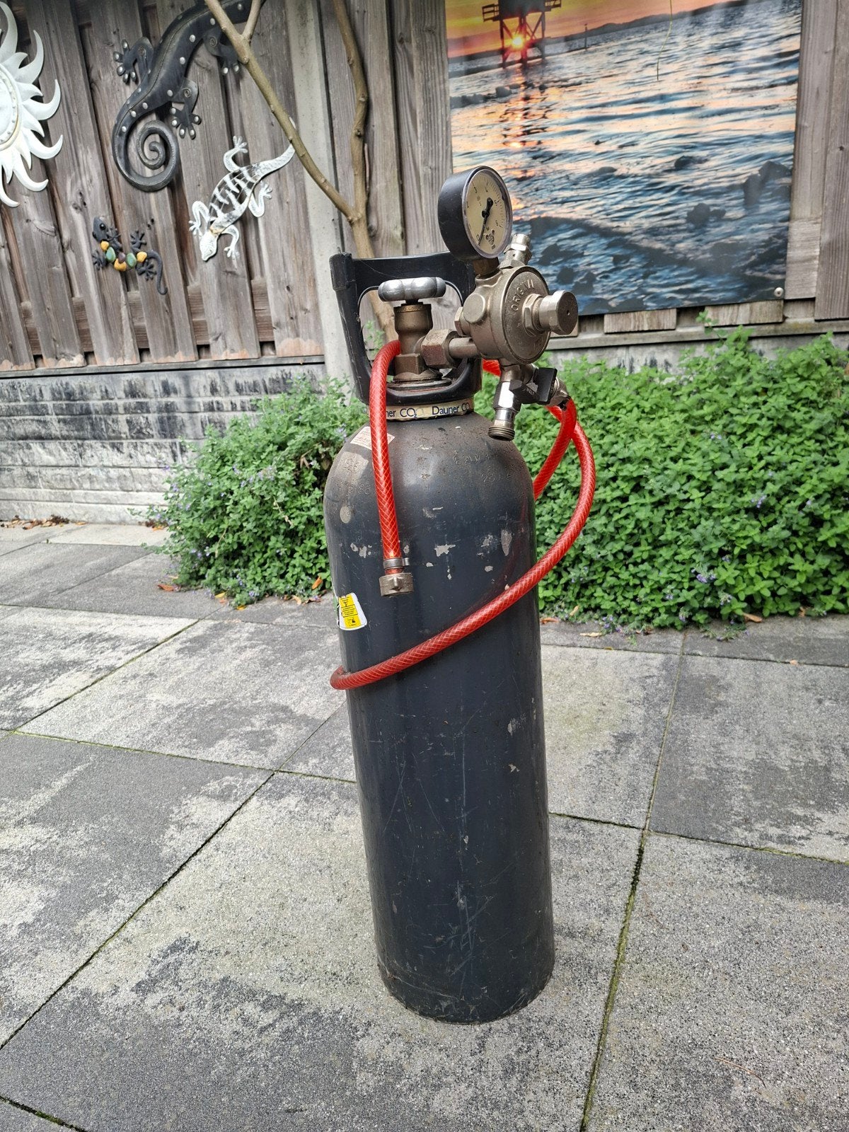 Koolzuurfles met reduceerventiel voor biertap installatie., Witgoed en Apparatuur, Ophalen, Gebruikt, Overige merken