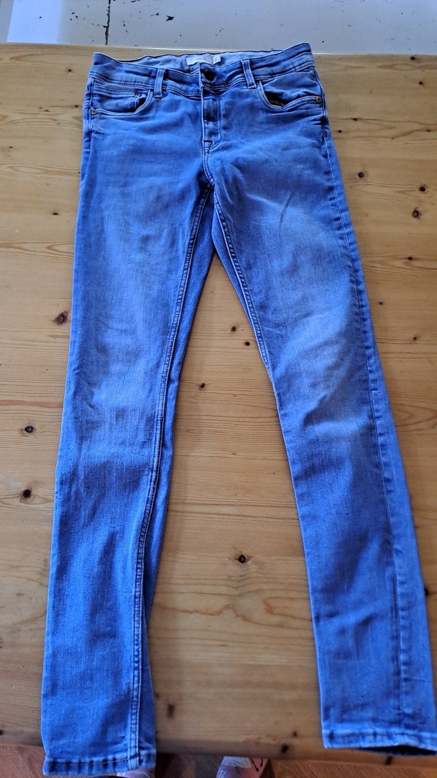Blauwe skinny jeans van Name It, maat 164, Ophalen of Verzenden, Zo goed als nieuw, Jongen, Broek