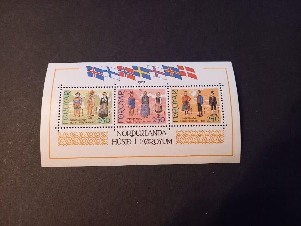 Faeröer Eiland mooi postfris blok, Ophalen of Verzenden, Postfris