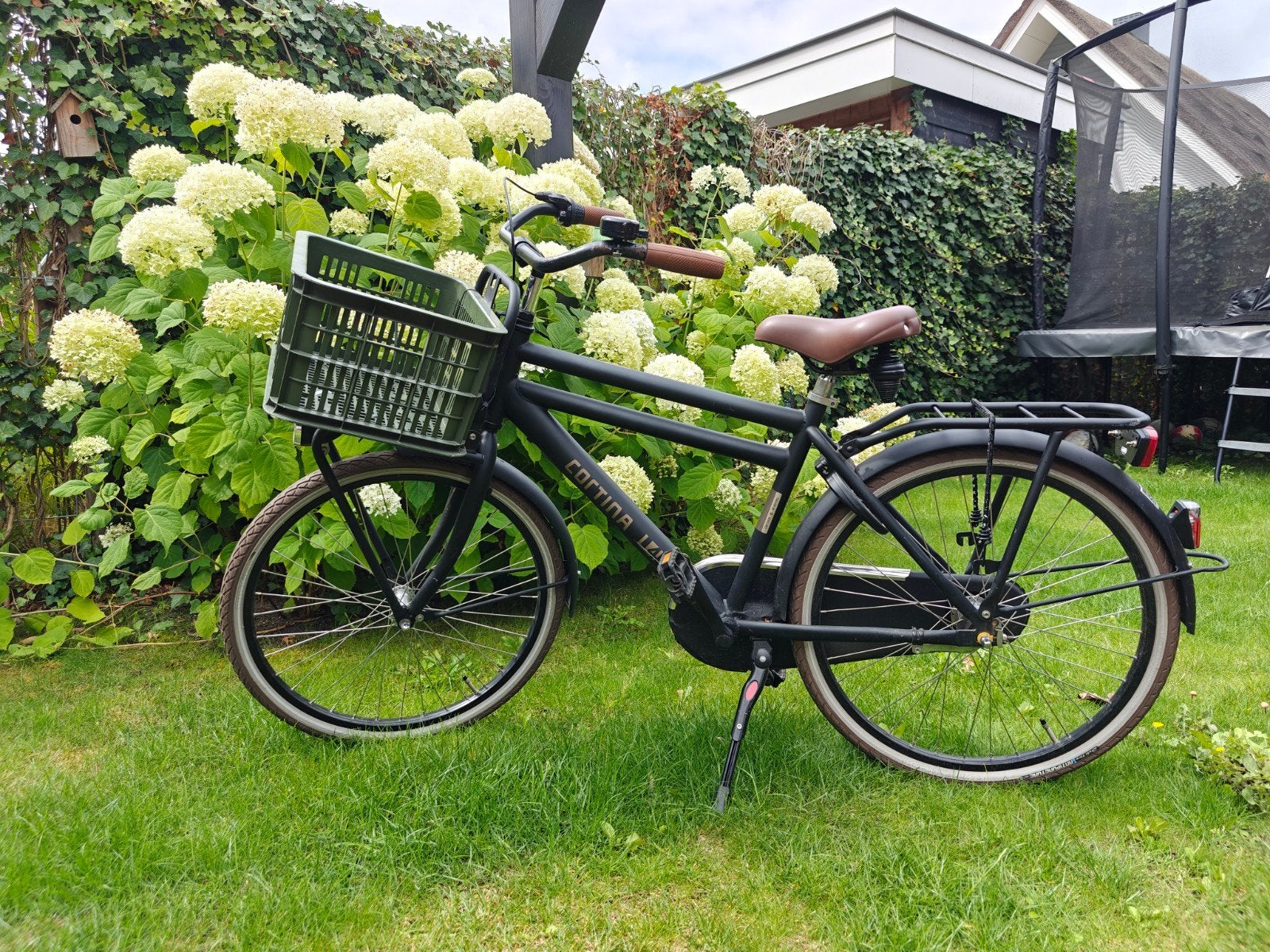Cortina fiets met krat - Zo goed als nieuw, Velgrem, Zo goed als nieuw, 50 tot 53 cm, Ophalen
