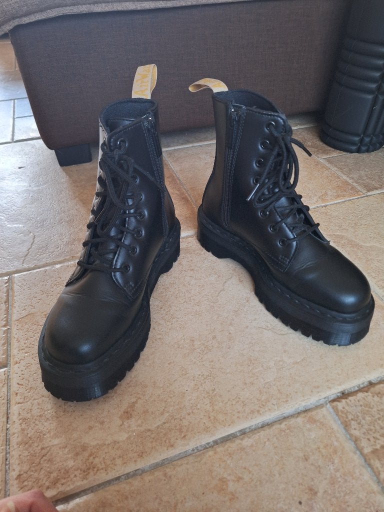 Vegan Dr. Martens plateauzool 39, Kleding | Dames, Schoenen, Ophalen, Zwart, Lage of Enkellaarzen, Nieuw