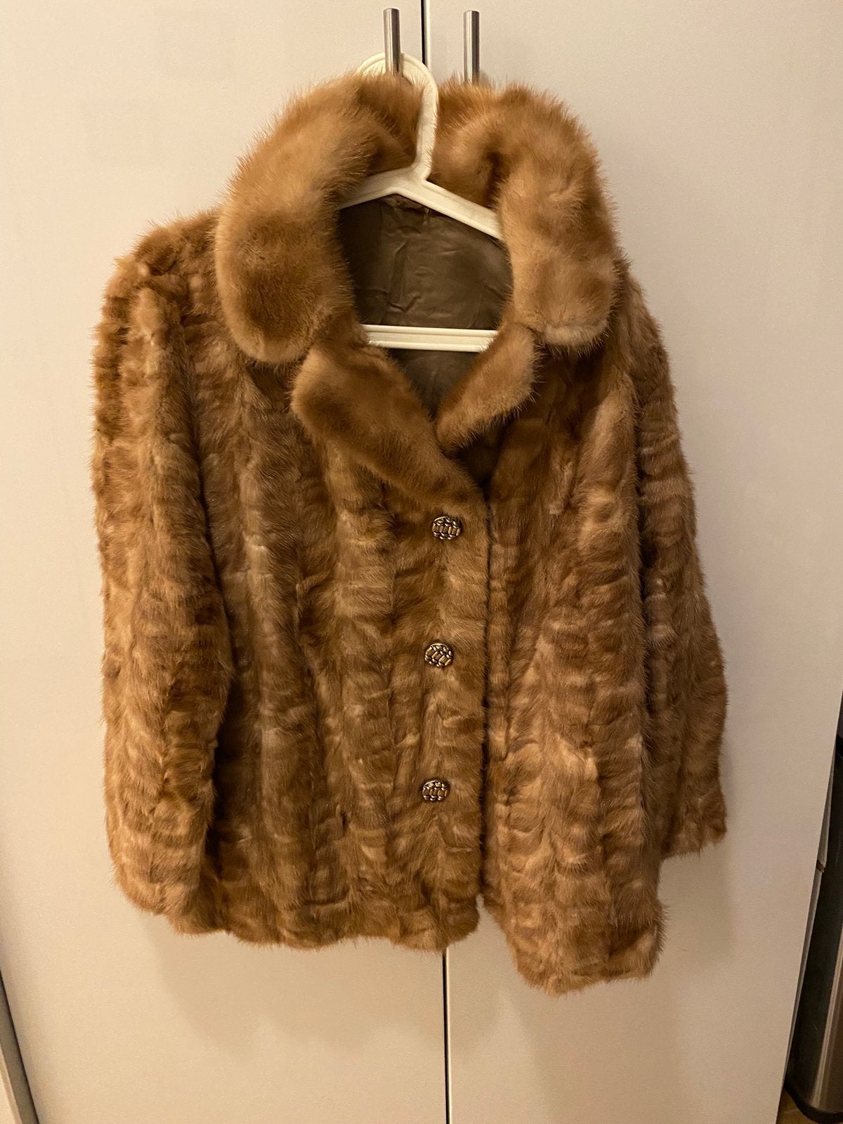 Winterjas bont, Kleding | Dames, Jassen | Winter, Ophalen of Verzenden, Zo goed als nieuw, Maat 38/40 (M), Bruin