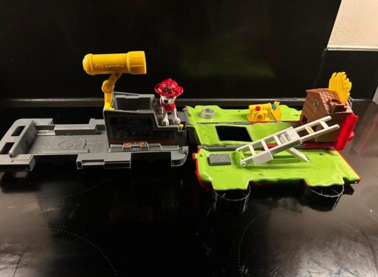 Paw Patrol Ride 'n rescue Marshall uitklapbare brandweerauto, Ophalen of Verzenden, Zo goed als nieuw