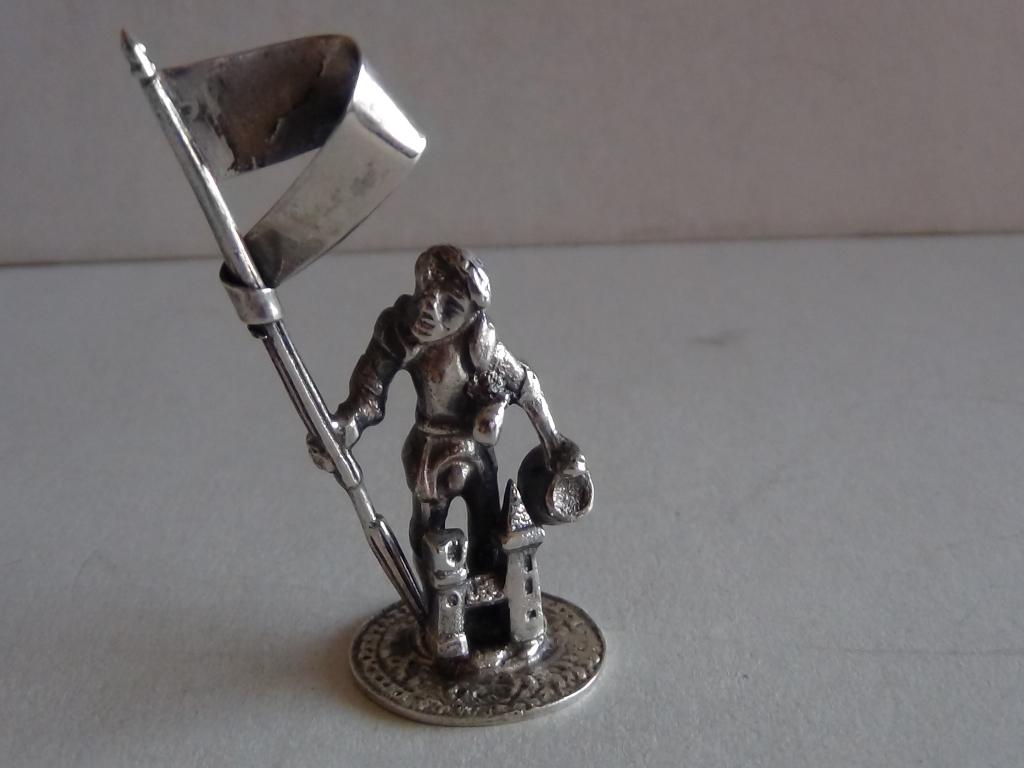 Miniatuur zilver EK32 vaandeldrager zilveren miniaturen, Verzenden, Zilver