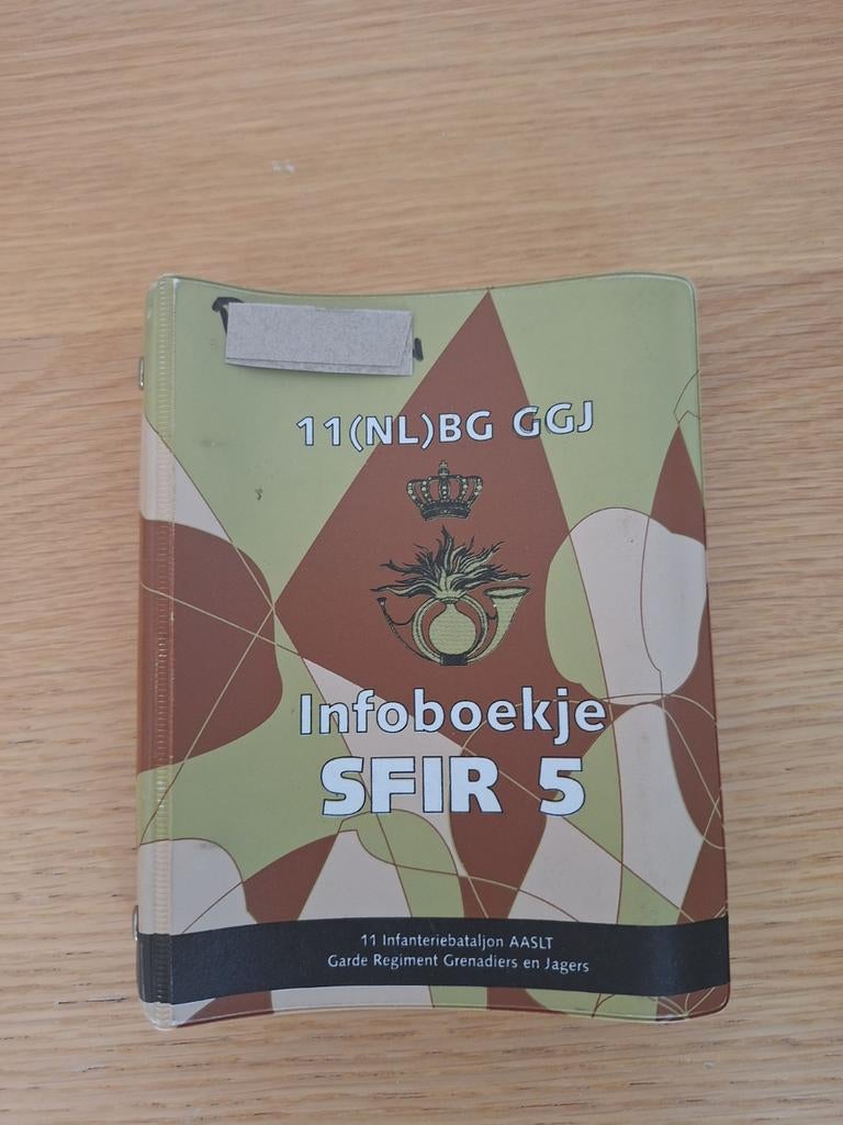 Boekje uitzending Sfir 5, Verzamelen, Ophalen of Verzenden, Landmacht, Nederland, Boek of Tijdschrift